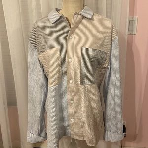 Urban Outfitters Patchwork Button Up Top
